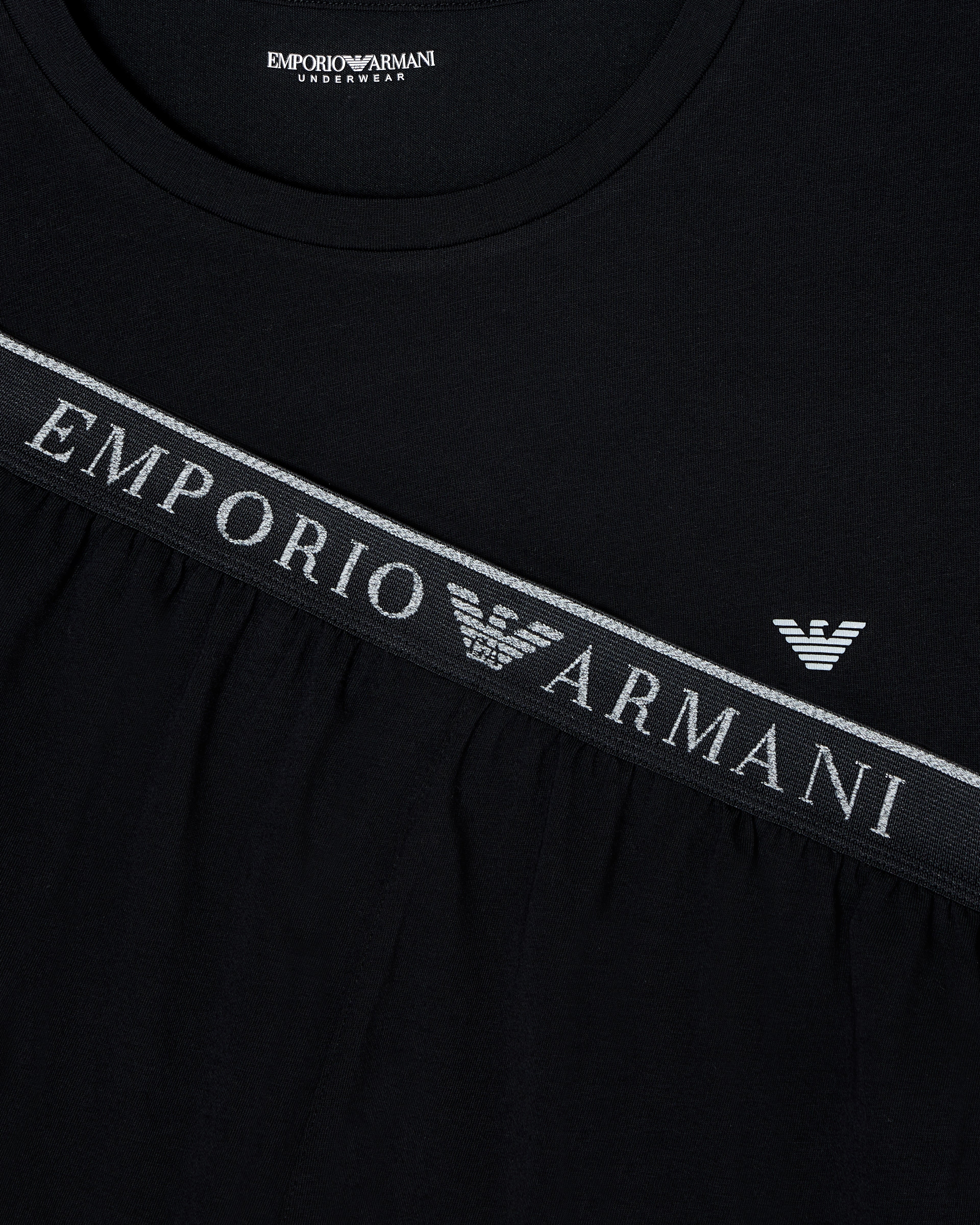Emporio Armani ASV Endurance organic jersey pyjamas with Bermuda shorts