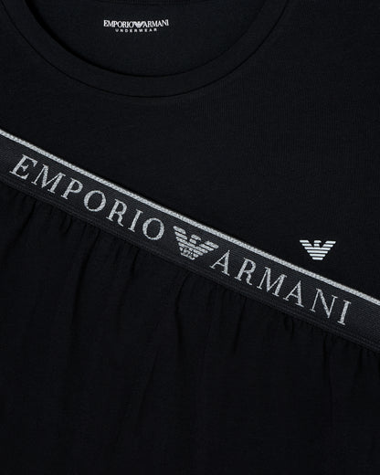 Emporio Armani ASV Endurance organic jersey pyjamas with Bermuda shorts