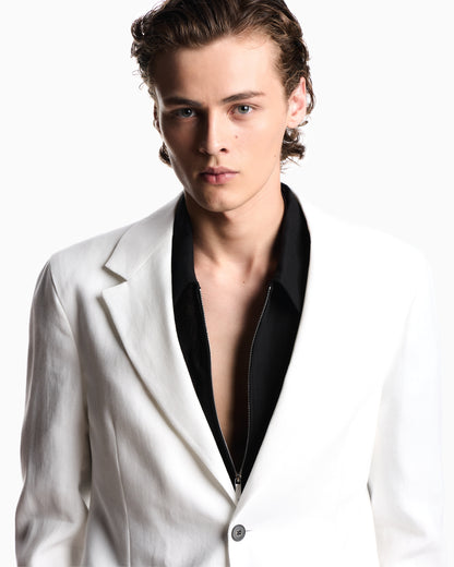 Emporio Armani Pure linen single-breasted blazer