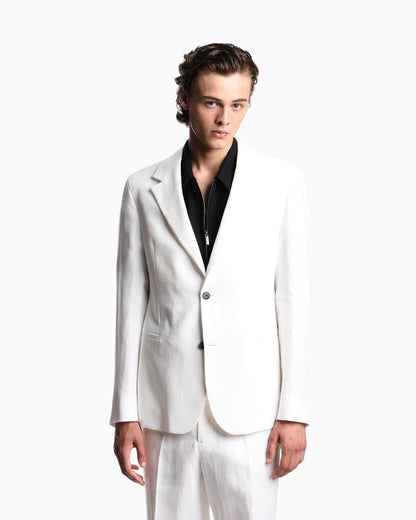 Emporio Armani Pure linen single-breasted blazer