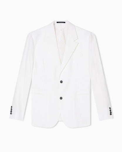 Emporio Armani Pure linen single-breasted blazer