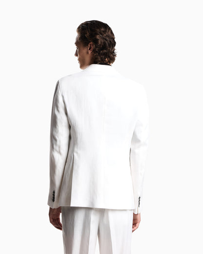 Emporio Armani Pure linen single-breasted blazer