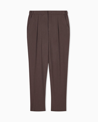 Emporio Armani 3D wrinkle-effect crêpe fabric trousers