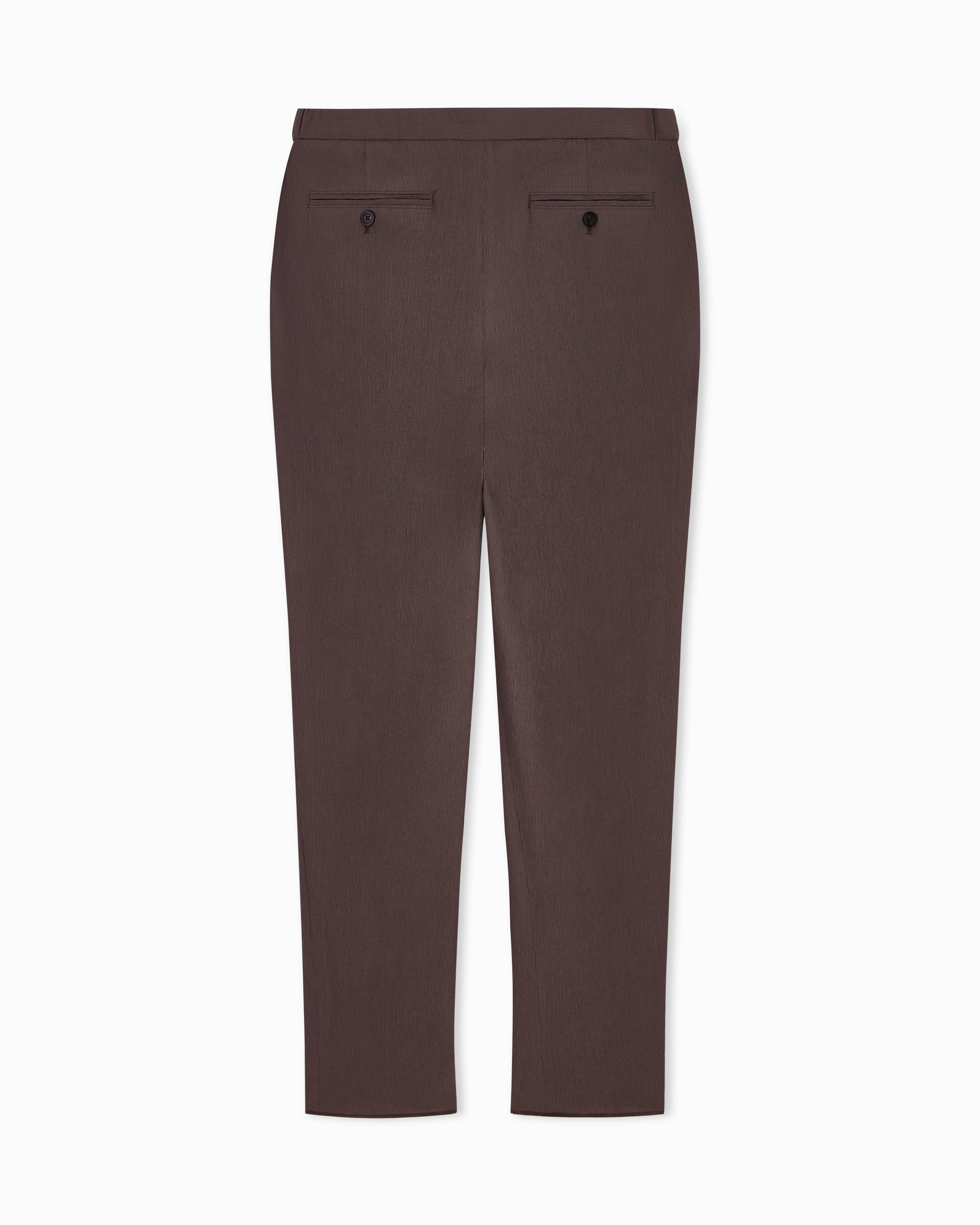 Emporio Armani 3D wrinkle-effect crêpe fabric trousers