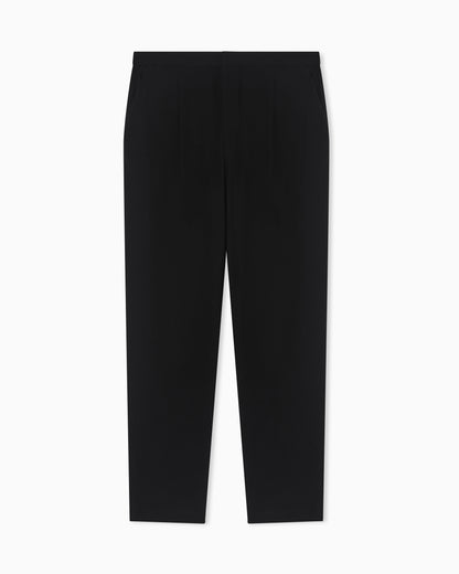 Emporio Armani 3D wrinkle-effect crêpe fabric trousers