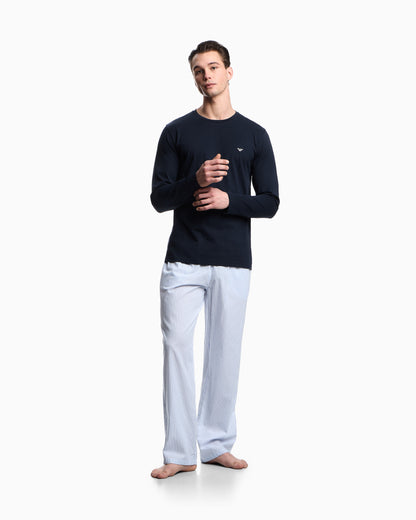 Emporio Armani Pyjamas with trousers in all-over pattern jacquard