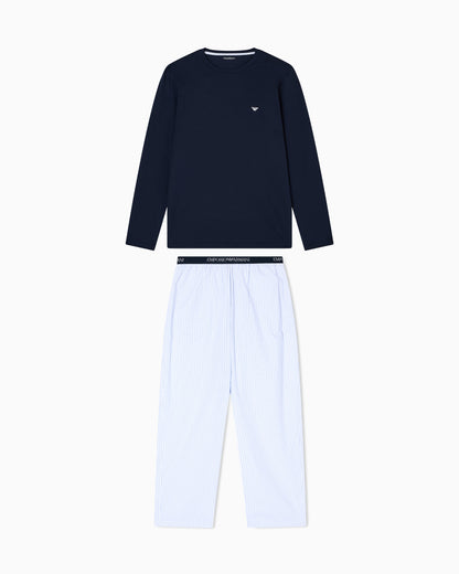 Emporio Armani Pyjamas with trousers in all-over pattern jacquard