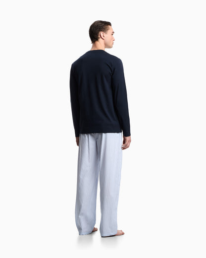 Emporio Armani Pyjamas with trousers in all-over pattern jacquard