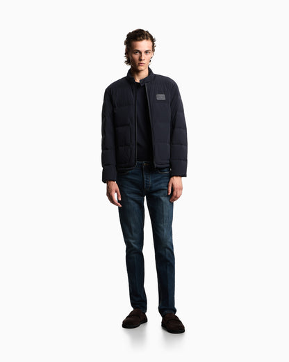 Emporio Armani J75 slim-fit, stone-washed stretch-denim jeans