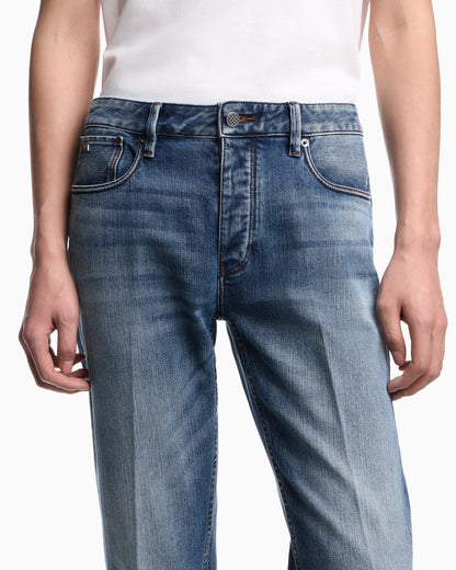 Emporio Armani J75 slim-fit, stone-washed 8.6-oz comfort stretch-denim jeans