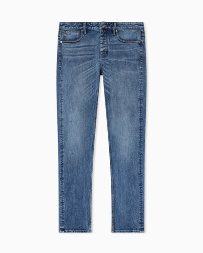 Emporio Armani J75 slim-fit, stretch denim jeans with micro spots
