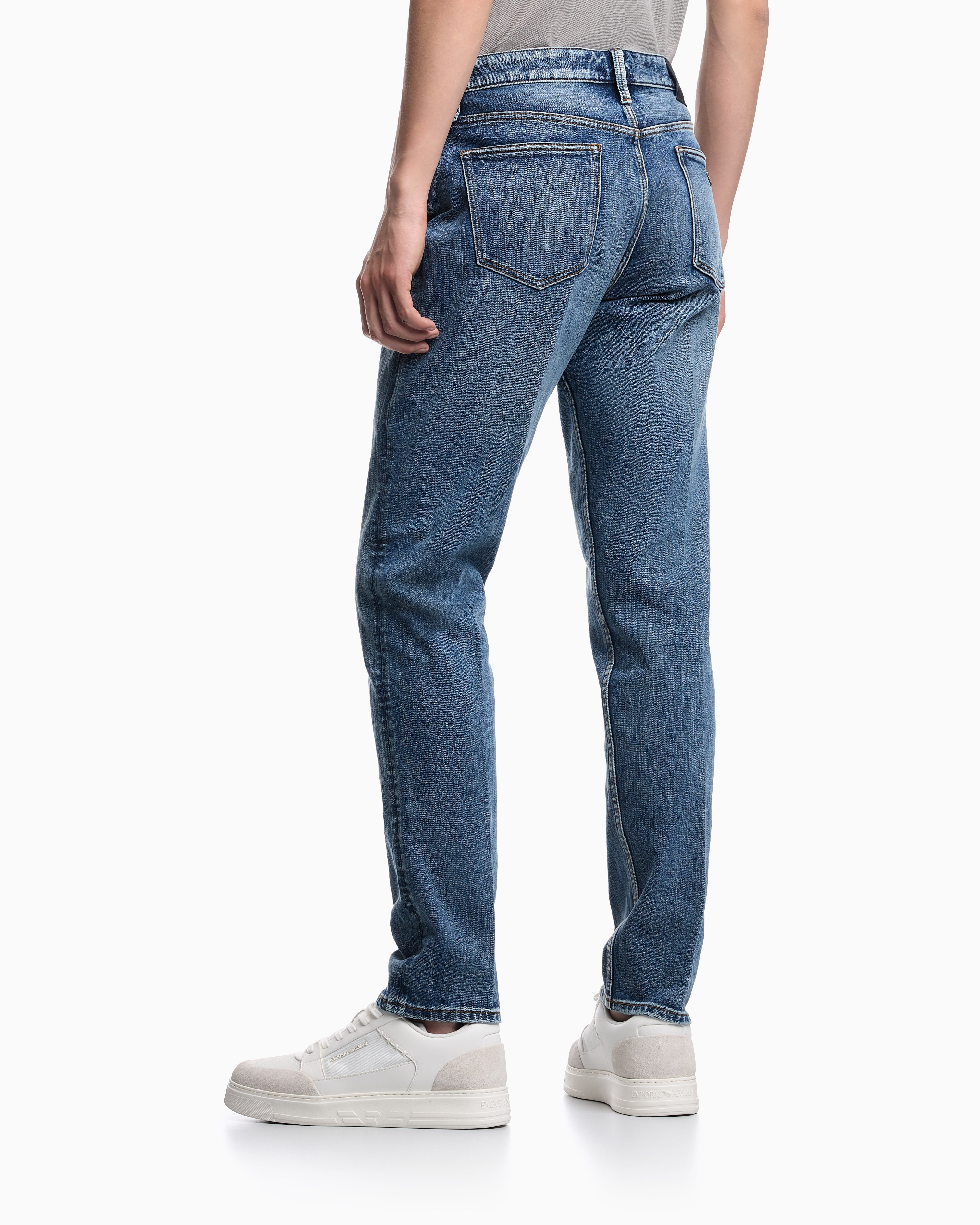 Emporio Armani J75 slim-fit, stretch denim jeans with micro spots
