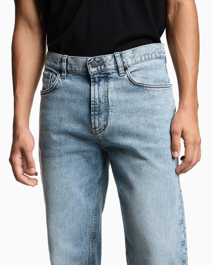 Emporio Armani J76 straight-fit jeans in a vintage-effect washed denim