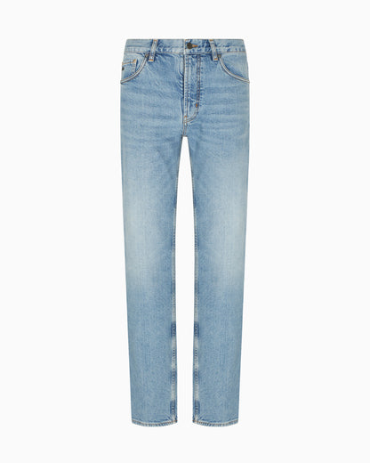 Emporio Armani J76 straight-fit jeans in a vintage-effect washed denim