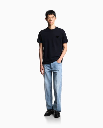 Emporio Armani J76 straight-fit, stone-washed denim jeans