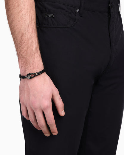 Emporio Armani J76 straight fit, technical cotton five-pocket trousers
