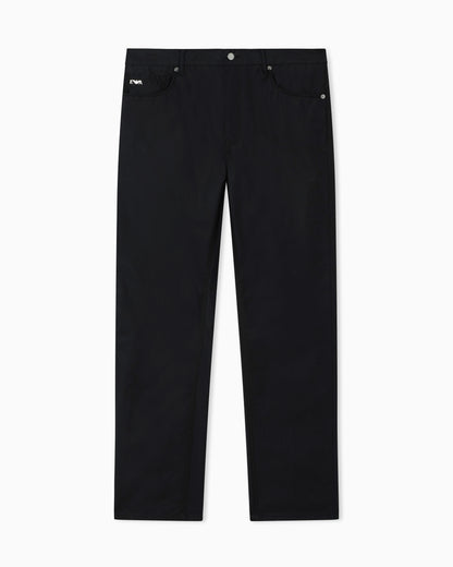 Emporio Armani J76 straight fit, technical cotton five-pocket trousers