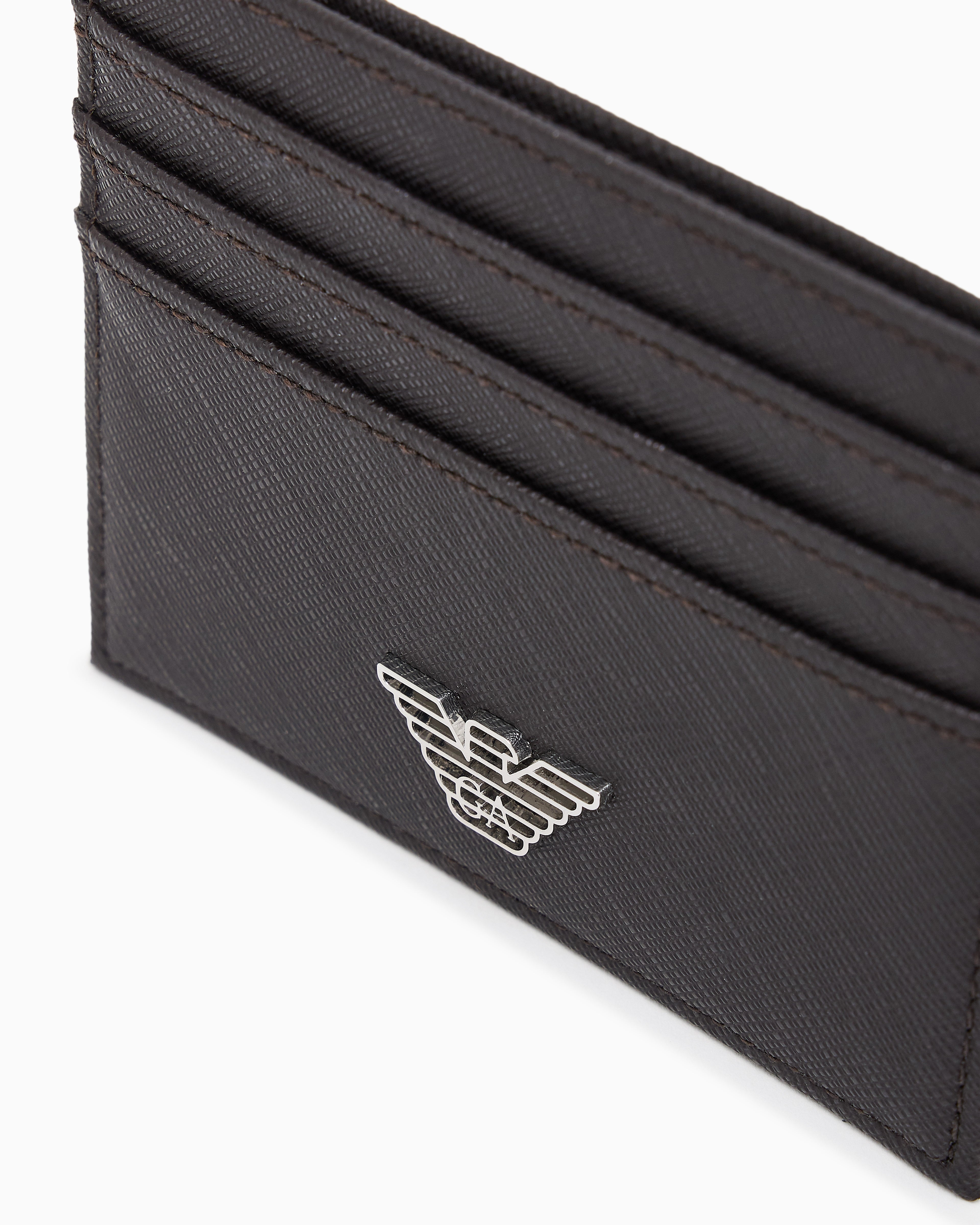 Emporio Armani ASV regenerated Saffiano card holder