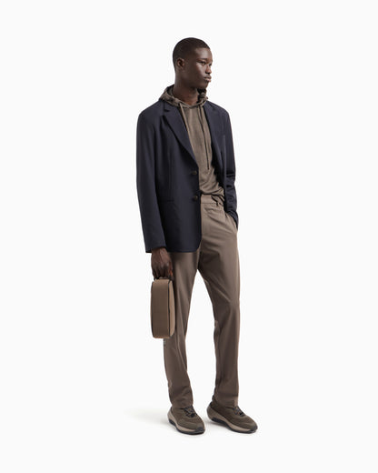 Emporio Armani Travel Essentials stretch-nylon single-breasted blazer