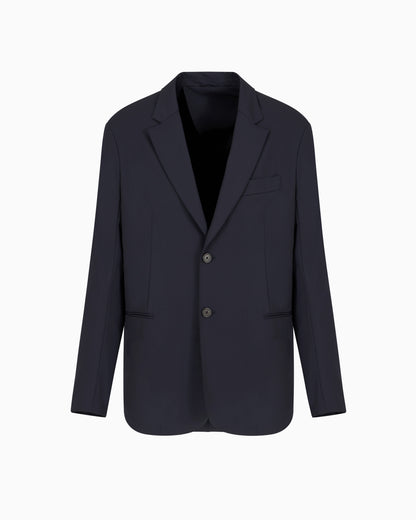 Emporio Armani Travel Essentials stretch-nylon single-breasted blazer