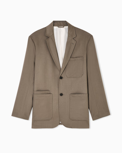Emporio Armani Virgin-wool twill single-breasted blazer