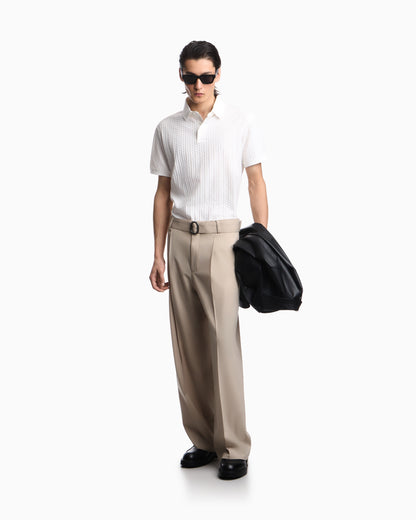Emporio Armani US Exclusive jacquard jersey polo shirt