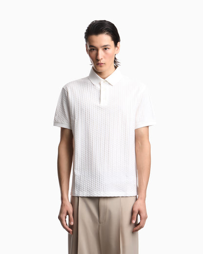 Emporio Armani US Exclusive jacquard jersey polo shirt