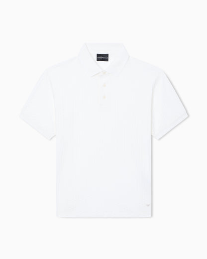 Emporio Armani US Exclusive jacquard jersey polo shirt