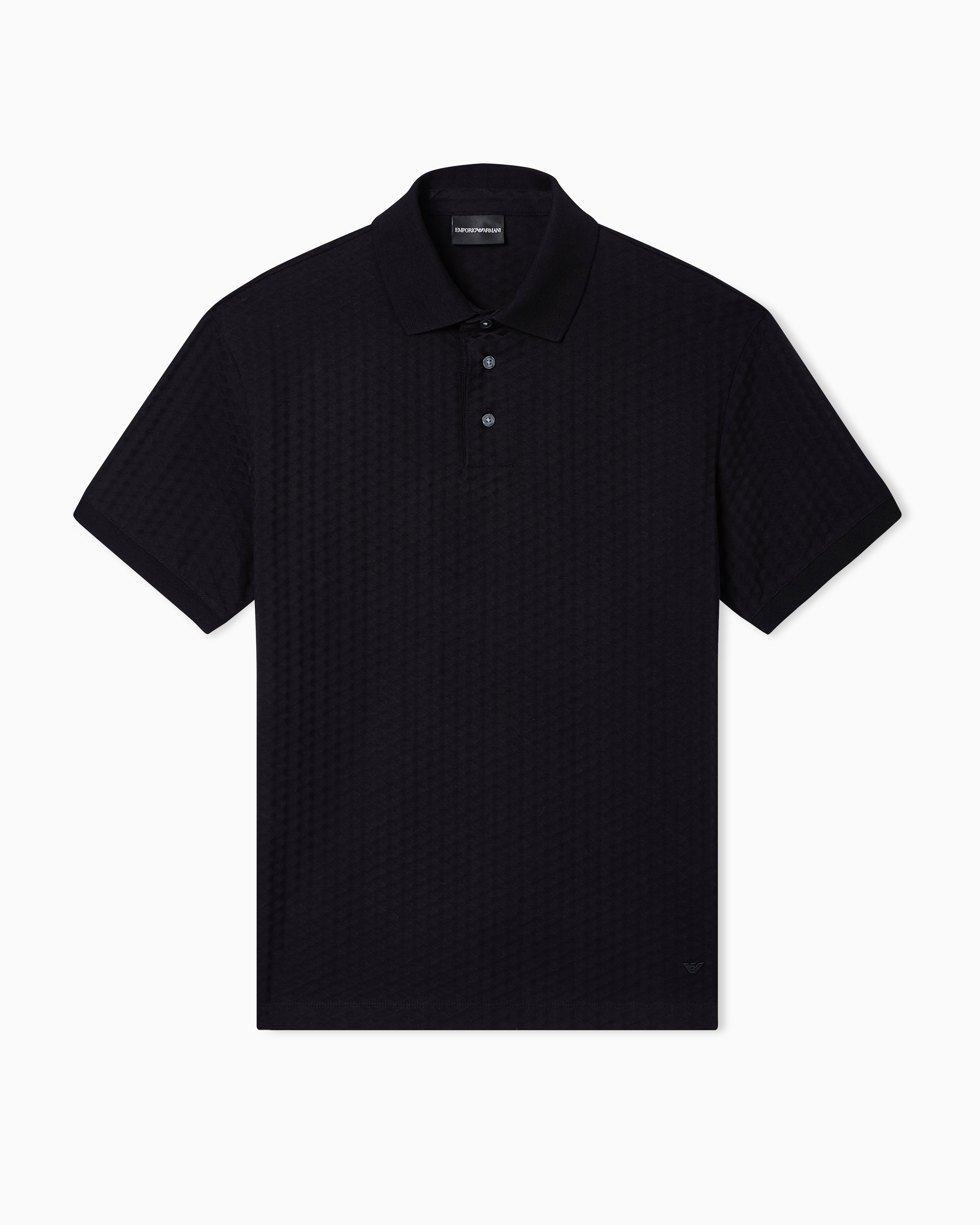 Emporio Armani US Exclusive jacquard jersey polo shirt