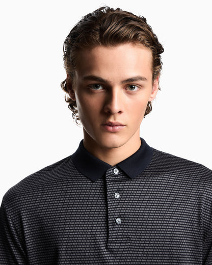 Emporio Armani Ribbed Polo Shirt