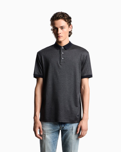 Emporio Armani Ribbed Polo Shirt