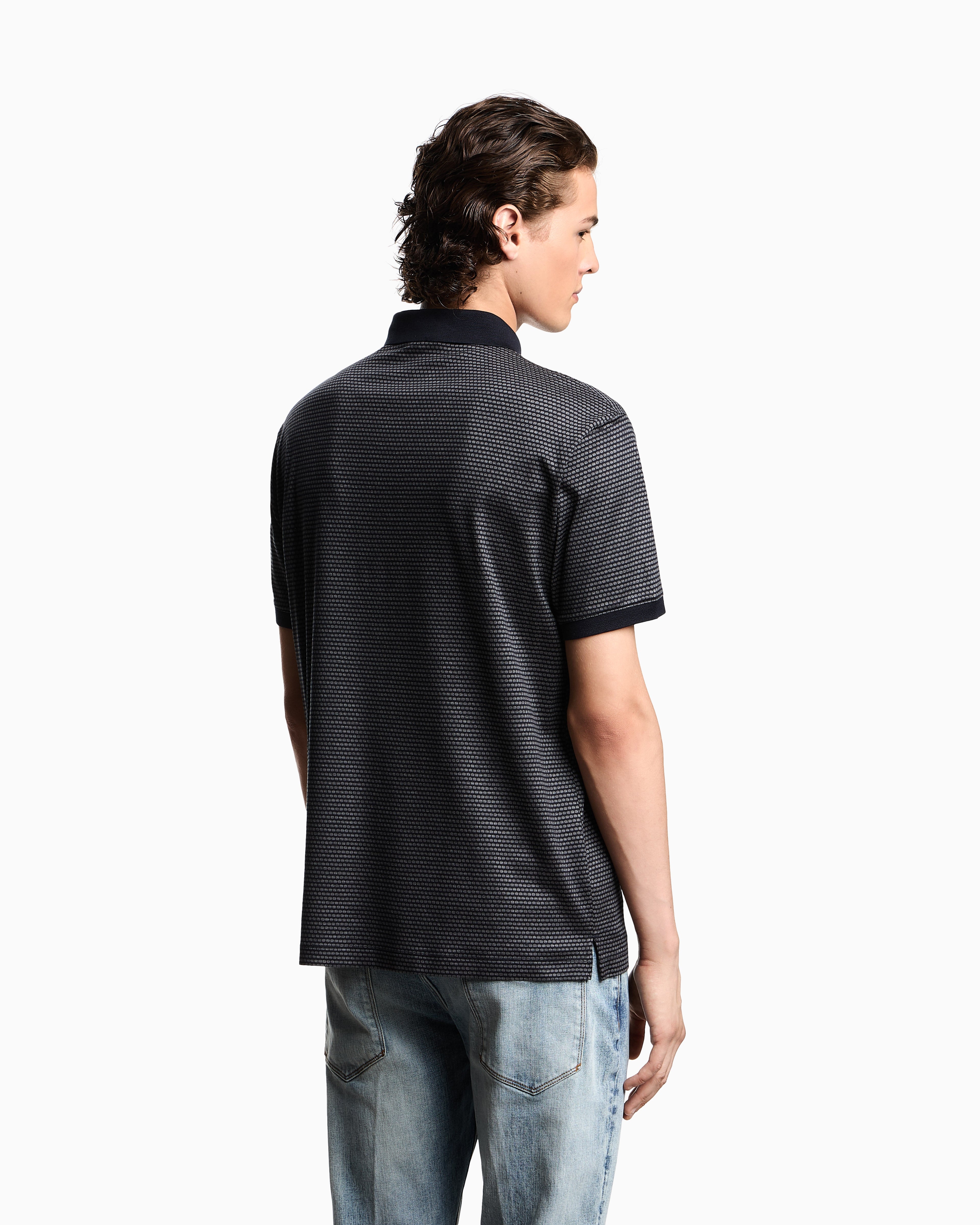 Emporio Armani Ribbed Polo Shirt