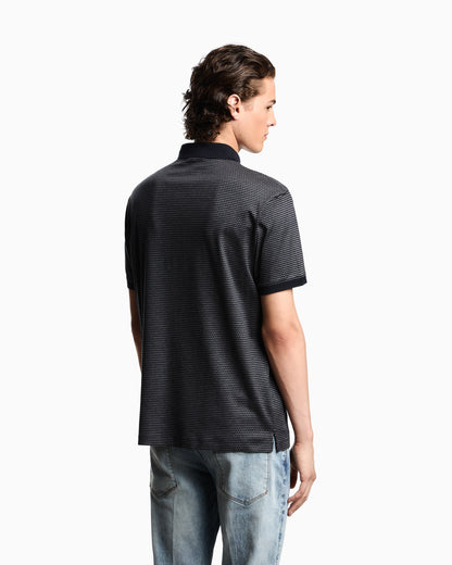 Emporio Armani Ribbed Polo Shirt