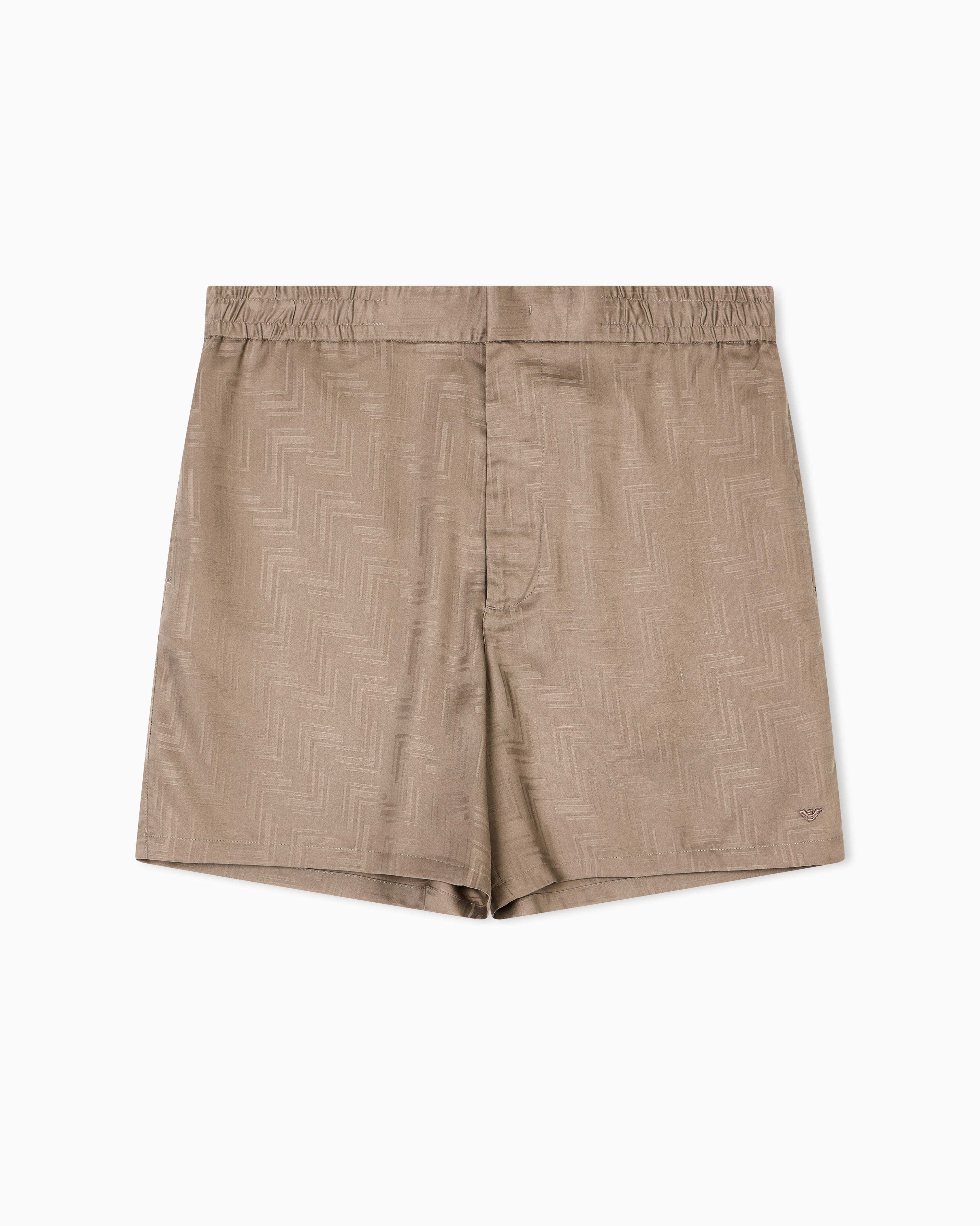 Emporio Armani ASV jacquard Lyocell Bermuda shorts