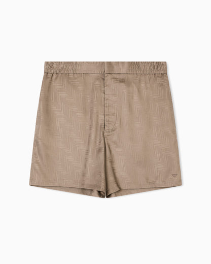 Emporio Armani ASV jacquard Lyocell Bermuda shorts