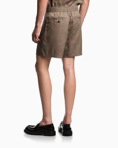 Emporio Armani ASV jacquard Lyocell Bermuda shorts