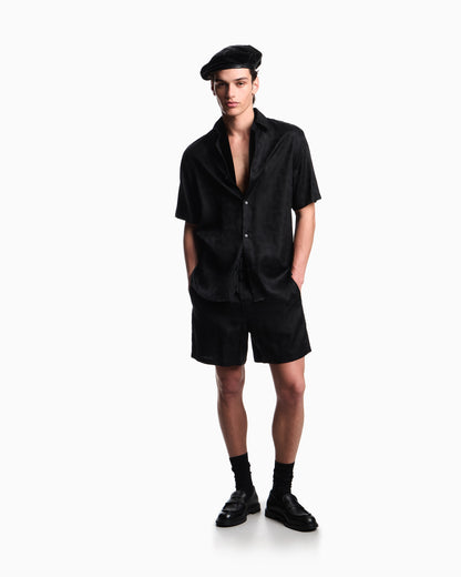 Emporio Armani ASV jacquard Lyocell Bermuda shorts