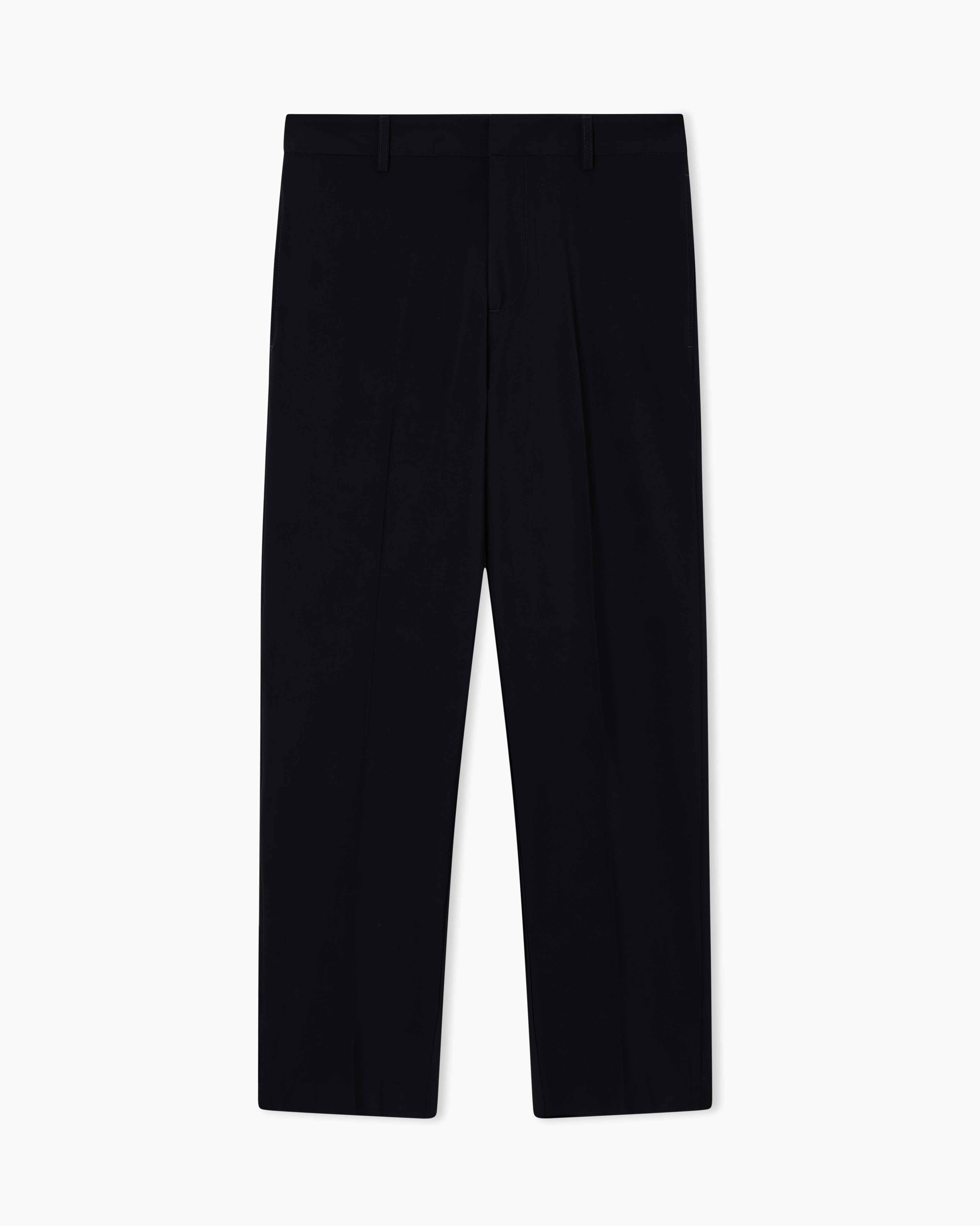 Emporio Armani Nylon viscose blend trousers