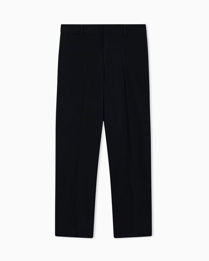 Emporio Armani Nylon viscose blend trousers