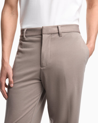 Emporio Armani Waffle-effect armure fabric trousers