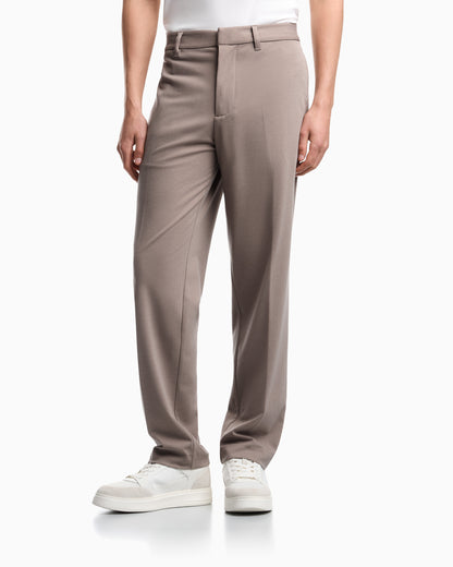Emporio Armani Waffle-effect armure fabric trousers