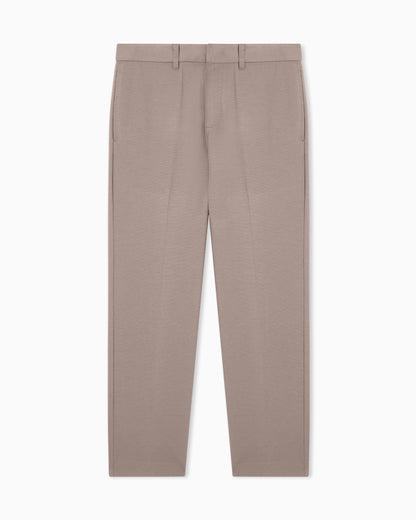 Emporio Armani Waffle-effect armure fabric trousers