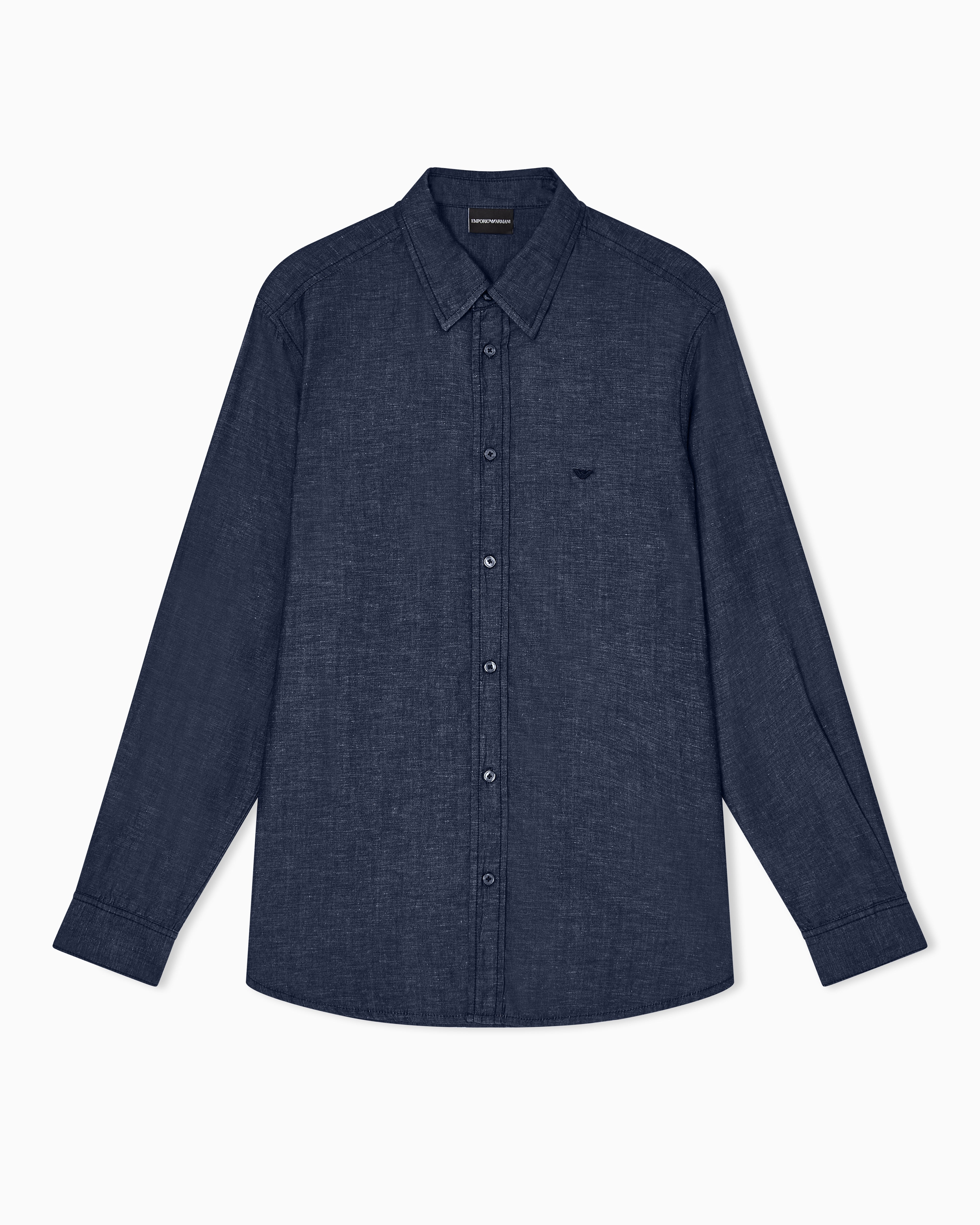 Emporio Armani Lyocell-blend chambray shirt