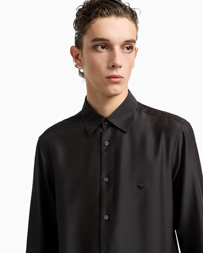 Emporio Armani Silk-blend modal shirt