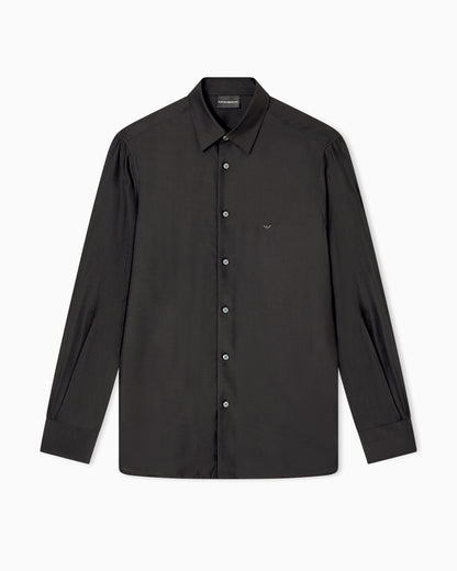 Emporio Armani Silk-blend modal shirt
