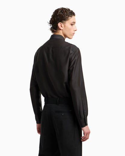 Emporio Armani Silk-blend modal shirt
