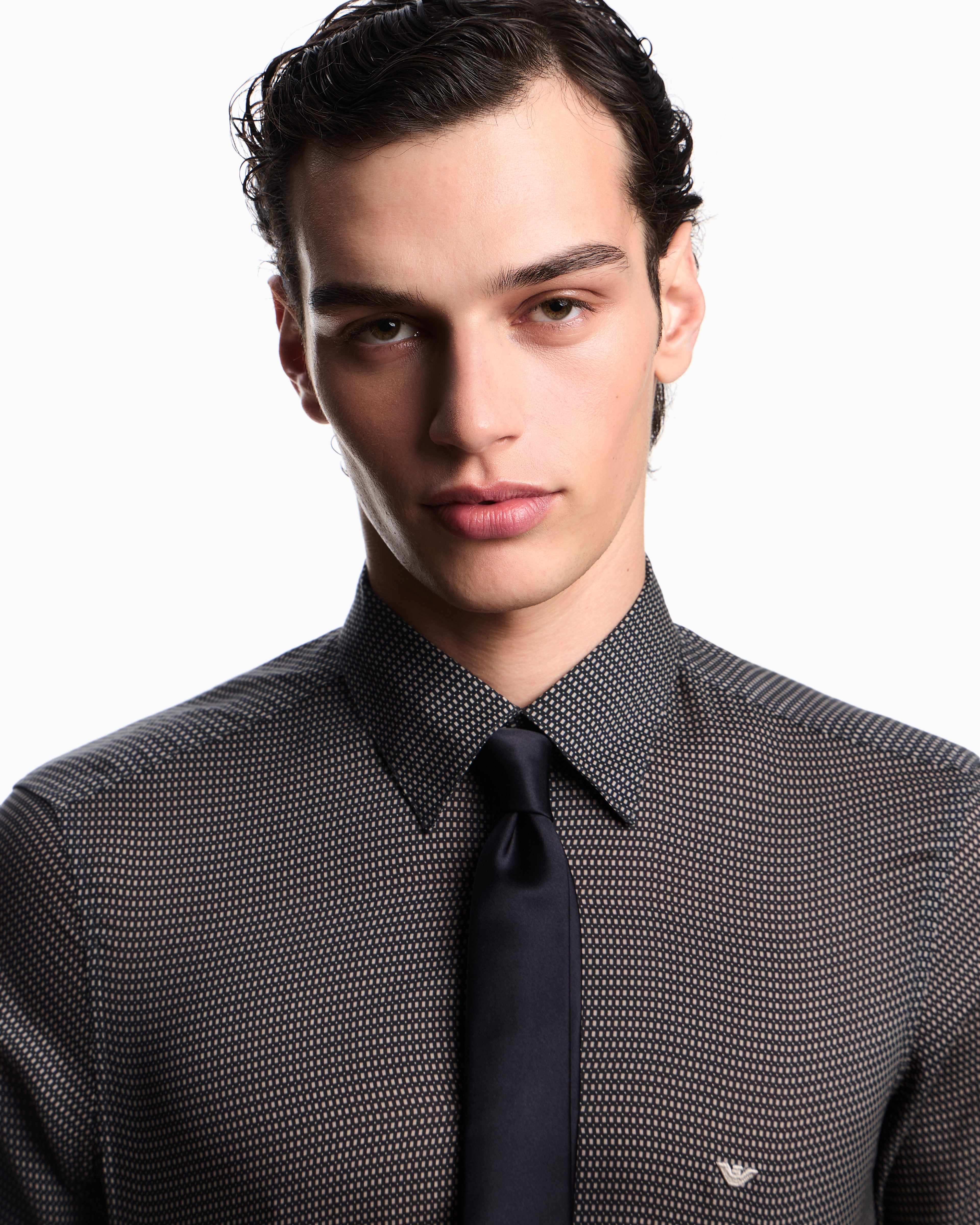 Emporio Armani Lyocell shirt with a patterned print