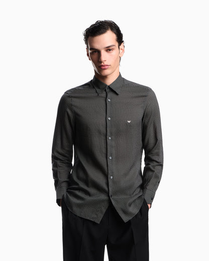 Emporio Armani Lyocell shirt with a patterned print
