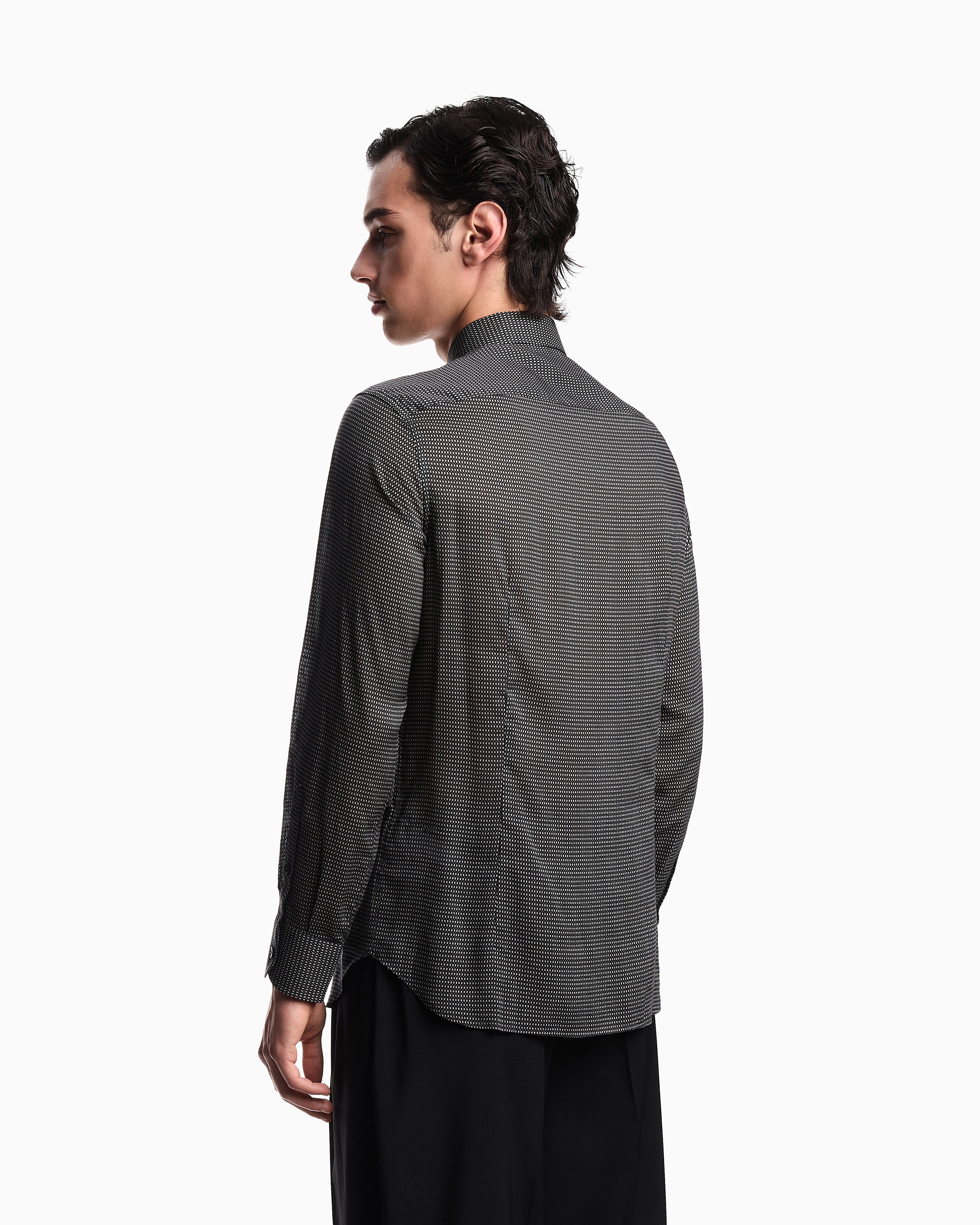 Emporio Armani Lyocell shirt with a patterned print