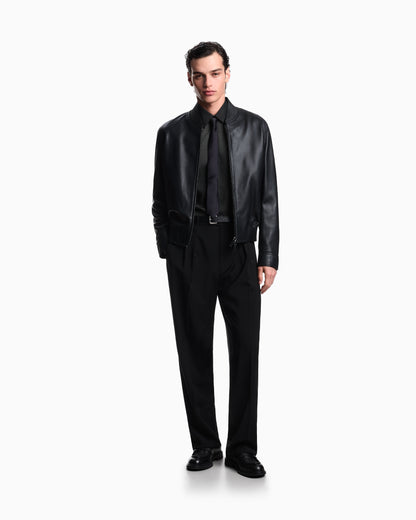 Emporio Armani ASV Lyocell shirt with all-over micro-pattern print
